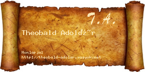 Theobald Adolár névjegykártya
